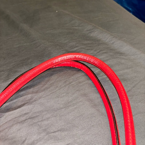 Kate Spade Jackson Medium Leather Satchel Crossbody Purse Hot Chili Red - Picture 5 of 5